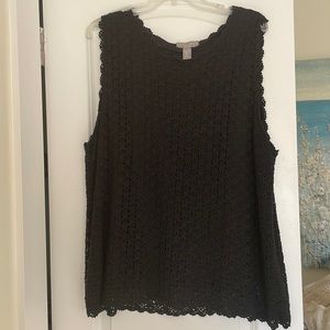 Black knit tank top